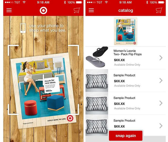 Target has unveiled its new shopping App, "In A Snap"